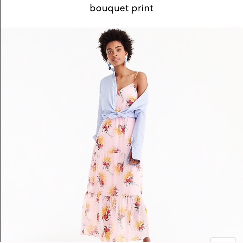 J. CREW tiered maxi dress in sunburst bouquet NWT